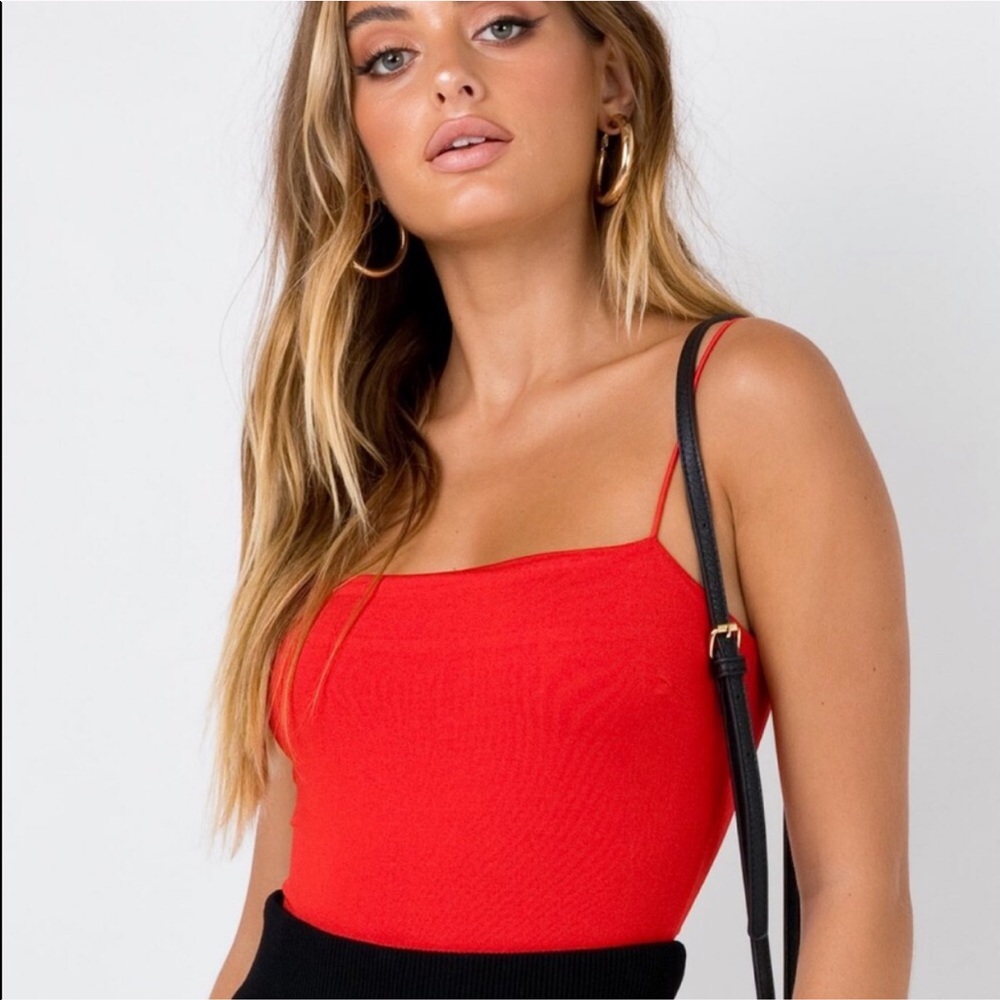 Princess Polly Red Bodysuit NWT